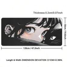 Alas Mouse XXL Motif Kucing dan Gadis untuk PC Gamer, Aksesoris Meja Kawaii, Alas Meja Komputer, Alas Keyboard dan Mouse, Alas Kabinet Anime untuk Bermain Game - View 10