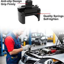 Chave de filtro de óleo automotivo, com mandíbulas duplas ajustáveis ​​(60-80 mm), ferramenta para remoção de filtro de óleo automotivo, acessório tipo tampa de transmissão, compatível com filtros de óleo pequenos. - A - Visão 2