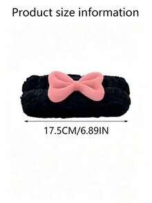 1pc Universal Plush Rearview Mirror Cover, Bow Plush Rearview Mirror Cover, Car Accessories, Car Decor, Decorative Car, Gift, Rearview Mirror Protection Cover, Pink Car Rearview Mirror Protection Cover, Cartoon Car Interior Decoration Accessories - Bow - View 6