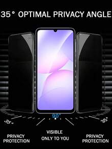 5pcs Tempered Glass Screen Protector, Compatible With Samsung Series, Anti-Peeping, Anti-Shatter, Anti-Oil, Anti-Scratch, High Definition Display, Smooth Touch, Ultra-Thin 35° Privacy Protection, Precise Fit, Easy Installation, Bubble-Free - Black - View 2