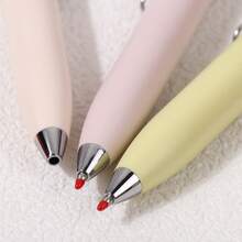 3/6/12pcs Thick Barrel Ballpoint Pens, Macaron Color Retractable Design, Comfortable Grip With Metal Clip, Smooth Writing, Suitable For Learning, Office, Back To School Gift - Sets - View 2