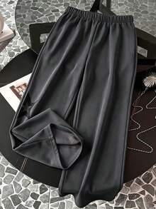 Lurzo Celana Jogger Kasual Longgar Gaya Y2K untuk Anak Perempuan, Desain Pola Bintang yang Dipersonalisasi di Sisi-Sisi, Gaya Y2K, Cocok untuk Pemakaian Sehari-hari dan Olahraga - Dark Grey - View 2