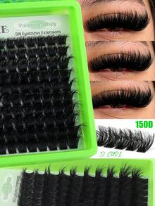 Special Offer Portable Pack 200/180/160/140/120Pcs 8D Luxury Fluffy DIY Eyelashes,10-18mm Mixed Length Eyelash Extensions,Russian D Curl Volume Reusable False Eyelashes For Beginners, Easy To Use, Portable Eyelash Clusters, Individual False Eyelashes - D - View 5