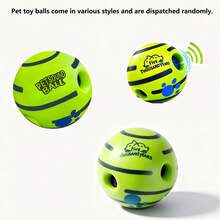 1pc Pet Interactive Squeaky Ball, Pet Chase Toy, Dog Intelligence Training Ball, Dog Chew Toy Tactile Training Supplies, Suitable For Medium And Large Dogs - Green - View 12