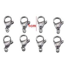20Pcs Stainless Steel Lobster Clasp, Secure Connector For Bracelet Necklace Chain DIY Jewelry Making Accessories - Stainless Steel Lobster Clasp - View 2