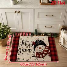 1/2/3pcs Christmas Theme Kitchen Rugs, Flannel Kitchen Rugs Comfortable Soft Absorbent Non-Slip Machine Washable With Non-Slip Backing Suitable For Multiple Scenes Entrance Living Room Bedroom Kitchen Dining Room Bathroom Laundry Room Hallway Christmas Holiday Home Decor - Multicolor - View 16