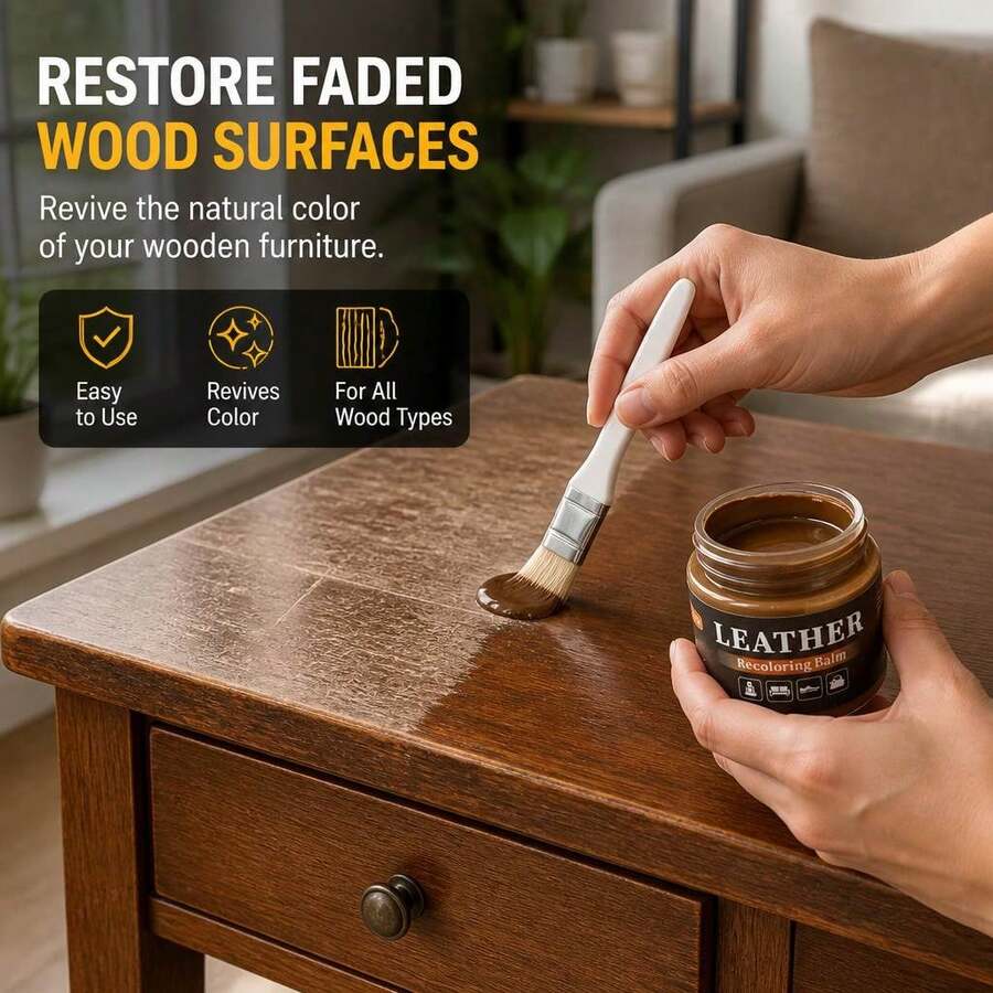 Wooden Furniture Repair & Stain Oil, 3-In-1 Product For Refurbishing And Restoring Wooden Furniture Color. Perfect Holiday Gift - Available In Multiple Colors