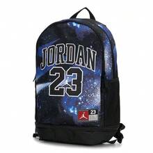 Nike Jordan Logo Print Casual Versatile Fabric Backpack Unisex Black - Black - View 3
