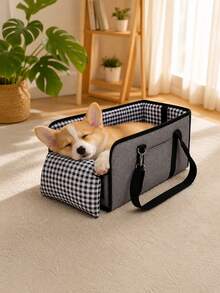 Car Pet Dog Seat - Foldable Pet Car Seat With Seat Belt Support And Anti-Slip Design - Portable Height-Increasing Seat With Cushion And Sturdy Frame, Suitable For Small Dogs Up To 11 Lbs, For SUV, Sedan, Van - Center Console Accessory - Multicolor - View 10