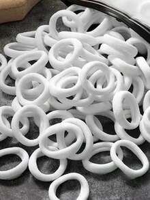 100pcs Women's White Mini Hair Ties, Fashionable Versatile Simple Solid Color Hair Accessories, Women's Hair Accessory Set, Suitable For Daily Outings Hair Styling And Outfit Matching - White - View 4