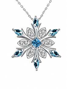 1pc Charming Cubic Zirconia Pendant Necklace Women's Party Accessory Christmas Gift - 1# - View 3