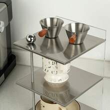 3-Tier Stainless Steel & Acrylic Countertop Shelf Organizer For Coffee Bar - View 9