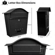 Wall-Mount Mailboxes - Black - View 5