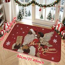 1/2/3pcs Christmas Theme Kitchen Rug, Flannel Kitchen Rug Comfortable Soft Absorbent Non-Slip Machine Washable With Non-Slip Backing Suitable For Multiple Scenes Entrance Living Room Bedroom Kitchen Dining Room Bathroom Laundry Room Hallway Floor Mat Blanket Holiday Christmas Decoration Home Multi-Functional Floor Mat - Multicolor - View 16