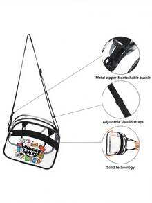 Lunch Bag With Snack Themed Patterns, Women's Handbag/Shoulder Bag, Mini Sauce Sorting Bottle, Fashionable Personalized Women's Handbag, Large Capacity Simple Storage Bag, Essential Picnic Storage Bag For Camping, Multifunctional Storage Bag - Multicolor - View 9