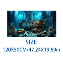 Aquarium Underwater Background, Fish Tank Sticker, Suitable For Freshwater/Saltwater Fish Tank, Shrimp, Aquarium Decoration Vinyl Mural, Removable Without Residue - A - View 86