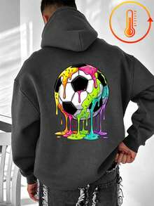 Tween Boy Fun Graphic Print Sweatshirt, Warm & Comfortable Thermal Lined Pullover Sweatshirt For Autumn/Winter - Dark Grey - View 1