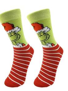 The Grinch Kaos Kaki Kreatif Natal Lintas Batas Terbaru dengan Motif Kartun, Tersedia, Kaos Kaki Rajut Unisex, Personalisasi untuk Pasangan, Gaya Eropa dan Amerika. - MultiWarna - View 12