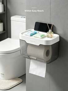 This Self-Adhesive Toilet Paper Holder Is Suitable For Wall Mounting And Can Be Used In The Kitchen And Bathroom. It Features A Reverse Self-Adhesive Design, Making It Perfect For Storing Paper Towels Needed For School/Dormitory. - Multicolor - View 10