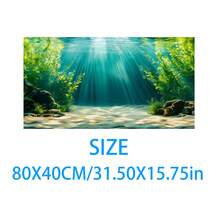 Aquarium Underwater Background, Fish Tank Sticker, Suitable For Freshwater/Saltwater Fish Tank, Shrimp, Aquarium Decoration Vinyl Mural, Removable Without Residue - A - View 111