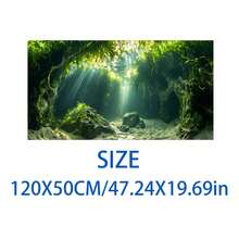 Aquarium Underwater Background, Fish Tank Sticker, Suitable For Freshwater/Saltwater Fish Tank, Shrimp, Aquarium Decoration Vinyl Mural, Removable Without Residue - A - View 81