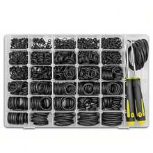 1540pcs O-Ring Kit With 4 Screwdrivers, 32 Size Rubber O-Rings High Temperature Resistant Assortment Kit Washers Plumbing Repair Automotive Repairs - A - View 6