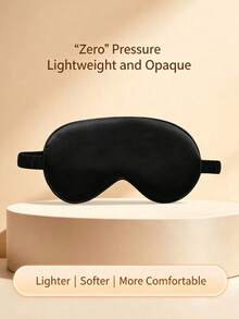 1pc Soft Satin Blackout Sleep Mask, Zero Pressure Full Coverage Breathable Eye Mask, Elastic Strap Design, Portable Light-Blocking Mask, Multiple Macaron Colors Available, Travel Nap, Student Dorm, Airplane Sleep Accessory/Gift - Multicolor - View 14