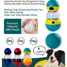Adjustable Snack Dispenser Interactive Dog Toy - Puzzle Toy Suitable For All Breeds, ABS Material Puppy Brain Development Activity, Snack Dispenser For Cognitive Stimulation & Boredom Relief, Ideal Gift For Puppy Training Games - Teal Blue - View 11