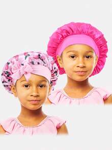 2pcs Girls Fruit Pattern Hair Bonnet - Multicolor - View 1