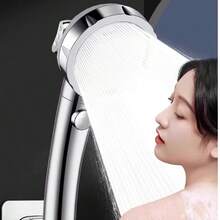 Low Water Pressure Booster Shower Head, 3-Mode Adjustable Handheld Shower Nozzle, Universal Connector Bathroom Shower Accessory, For Shower Use Only - 3 Modes - View 10