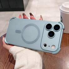 Magnetic Shockproof Phone Case Compatible With Iphone 18 Pro Max 17 16 15 14 13 Pro,Four Corner Protrusion Protection,Wireless Charging Back Cover - Sky Blue - View 2