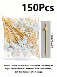 White Daisy Decorative Picks, Suitable For Fruit, Dessert, Snack And Cocktail Decoration, Ideal For Home Daily Use (Hygienic Tableware) And Party (Dessert Table, Cocktail Party) - Multicolor - View 15