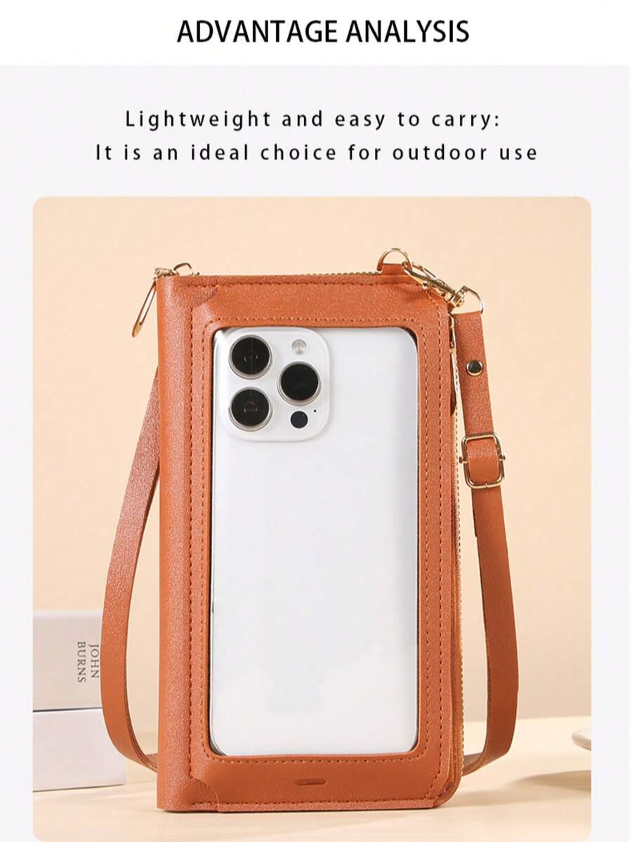 New Touchscreen Phone Bag For Women, Fashionable Dual-Use Phone Pouch, Crossbody Versatile Student Small Shoulder Bag - Multicolor - View 1