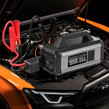 Car Jump Starter With Air Compressor, Portable 4-In-1 Emergency Battery Booster & Tire Inflator, Digital Display, Power Bank, LED Flashlight For Car, SUV & Motorcycle, 14.8V 2500mAh - Wireless - View 1