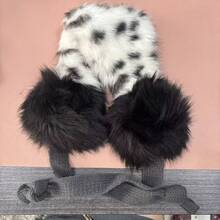 1pc Autumn/Winter Leopard Print Faux Fur Lace-Up Fashionable Ear Warmers, Foldable Portable Storage Ear Muffs, Windproof & Frost-Proof For Outdoor Cycling, Commuting, Retro Style Warm Ear Covers Accessory - Multicolor - View 13