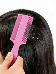 High Density Lice Comb Set, Cleans And Detangles Hair, Removes Lice And Dandruff, Fine Tooth Comb, Suitable For Hair Prone To Lice And Dandruff, Professional Lice And White Hair Comb, Dedicated Lice Comb - Multicolor - View 3