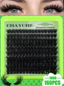 Special Offer Portable Pack 200/180/160/140/120Pcs 8D Luxury Fluffy DIY Eyelashes,10-18mm Mixed Length Eyelash Extensions,Russian D Curl Volume Reusable False Eyelashes For Beginners, Easy To Use, Portable Eyelash Clusters, Individual False Eyelashes - D - View 4