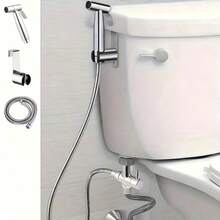 Dual-Purpose Spray Faucet, Suitable For Balcony Washing Machine, Bathroom And Toilet Sink, Silver Surface Wall-Mounted Installation - A - View 12