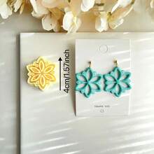 Christmas Clay Cutter, Christmas Polymer Clay Cutter, Winter Polymer Clay Cutter For Earring Making, Polymer Clay Jewelry Christmas Clay Cutter - Yellow - View 6