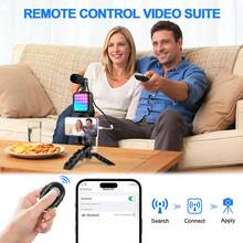Kit de grabación de video para teléfono móvil, que incluye mini luz LED para video + micrófono + soporte para teléfono + trípode - 1 - Ver 5