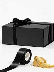 Black Ribbon Gift Box, High-End Birthday Christmas Packaging Box, Bridesmaid Groomsman Gift Charming Gift Box, Large Sturdy Clothing Storage Box, Cute Luxury Gift Souvenir Box, Holiday Party Gift Supplies - A - View 8