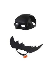Halloween Pet Mask + Bat Wings 2 Pieces Set, Cool Mask With Adjustable Neck Collar And Small Wings For Cats And Small Dogs, Suitable For Cat Owners, Holiday Pet Costumes, Party Role Play For Cats And Small Dogs, Perfect For Halloween Cosplay And Fun Dress-Up, Ideal Choice For Halloween Party Pet Decoration And Home Holiday Atmosphere - Multicolor - View 14