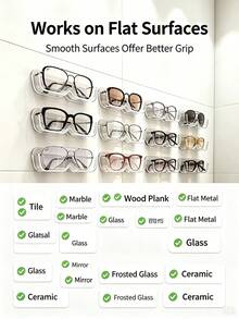 Punch‑Free Eyeglasses Wall Storage Rack,Sticky Fashion Glasses Display Holder,Glasses Wall Mount Organizer For Home Decor Eyewear Shop Showcase - View 4