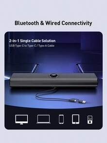 PHILIPS Computer Speakers For Desktop, Wired/Wireless Dual Link Mode Computer Speaker With Noise Reduction Microphone, USB C/USB Powered For Computer Desktop PC Laptop Monitor - View 9