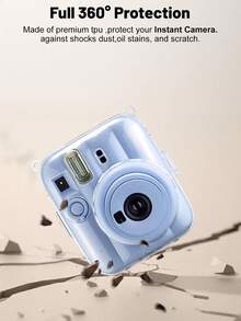 Transparent Crystal Protective Case With Crossbody Strap, PVC Material Anti-Scratch Camera Accessory, Suitable For InstaxMini 13, Crystal Shell Camera Transparent Protective Case, Thickened Anti-Yellowing Easy Installation Protective Cover, Instant Camera Protective Transparent Shell - View 4