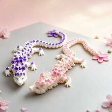 3D Printed Articulated Sakura Dragon Toy, Children's Puzzle Stress Relief Dragon Model, Creative Desktop Decor Birthday Gift - Sakura Dragon - View 2