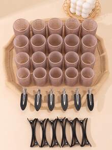 Heatless Hair Curler Set Self-Adhesive Hair Rollers DIY Hair Styling Tools Suitable For Natural Hair And Wigs Travel Essential Accessories Affordable Hair Curling Tools - Multicolor - View 10