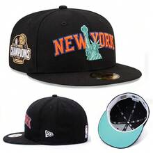 New Era New York Knicks Black Statue Of Liberty NBA Champions Cap 77520 - Black - View 5