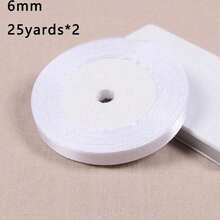 25 Yards White Polyester Satin Ribbon, Suitable For Wedding Decoration, Hair Accessory Ribbon Decoration, Storage Basket Ribbon Decoration, Bouquet And Gift Box Embellishment Decoration - White - View 13