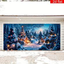 Christmas Town Snow Scene Tapestry, Winter Wonderland Landscape Background, New Year Wall Decor Hanging Painting - Christmas Town - View 4